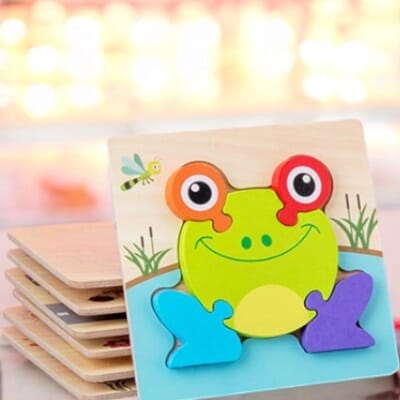Puzzle en Bois - PuzzlePals™ - Grenouille