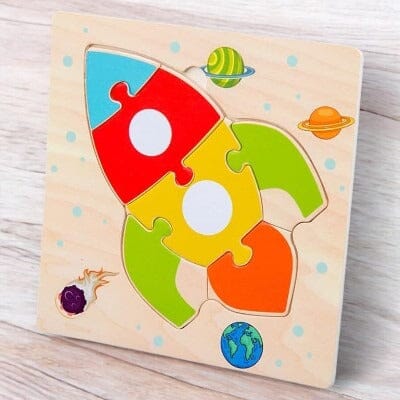 Puzzle en Bois - PuzzlePals™ - Fusée